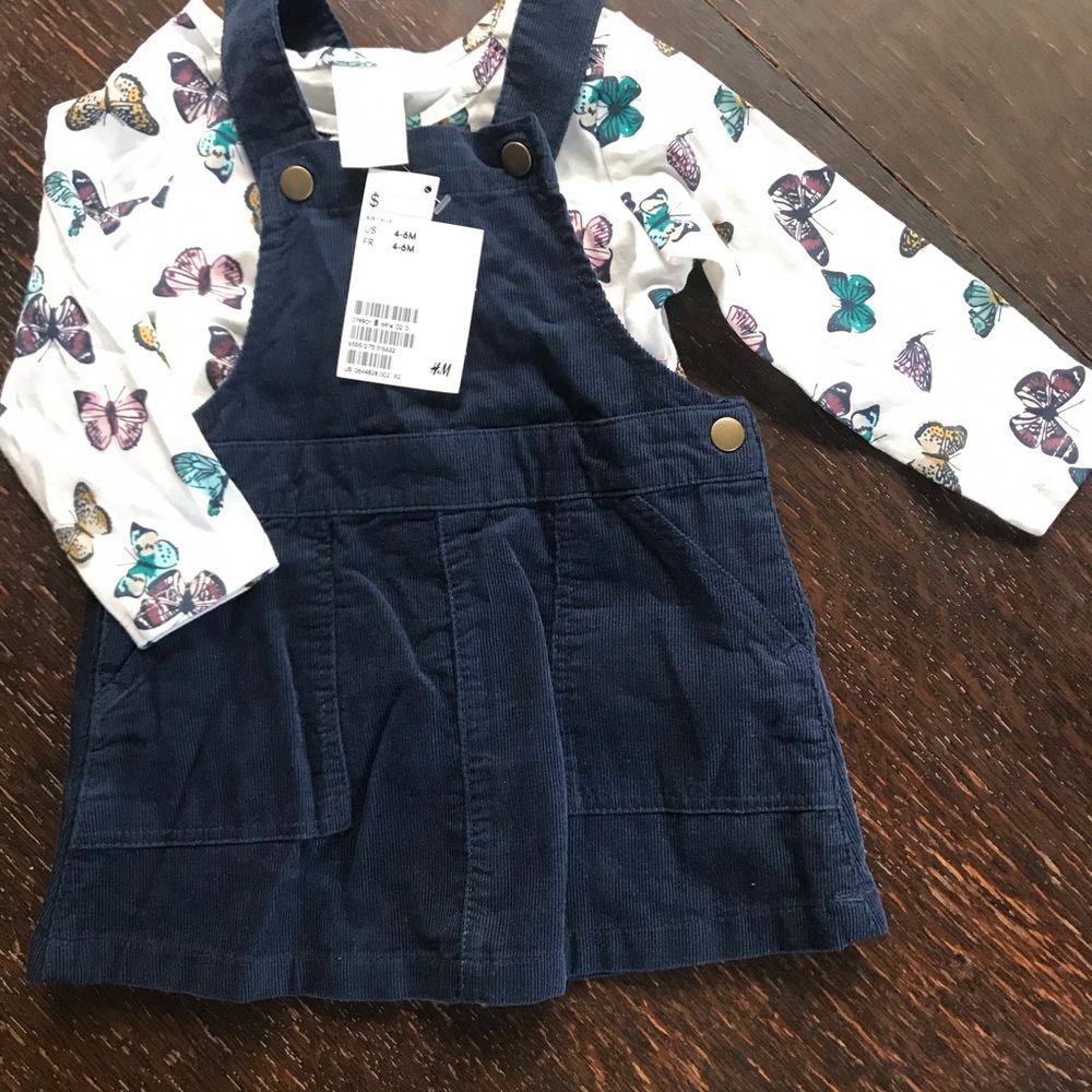 H&M Corduroy Overall Dress & Top